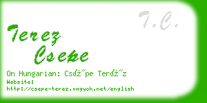 terez csepe business card